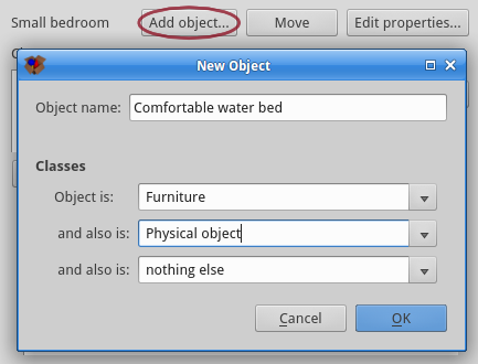 Context menu to rename an object